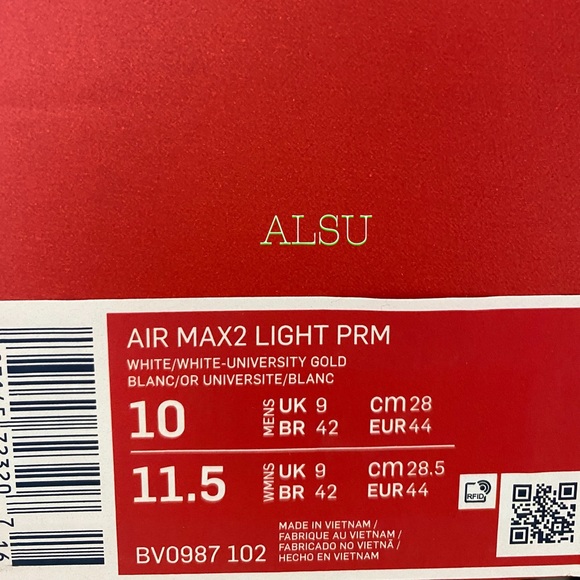 🌿Sale🌿 Nike Air Max 2 Light PRM Leather White Men Size 10 Sneakers BV0987 102 - Picture 9 of 9